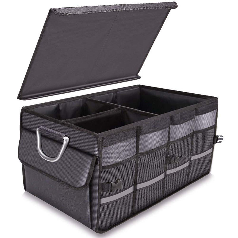 Large Collapsible Multi Compartment Folding Trunk Organizer Car Storage ...