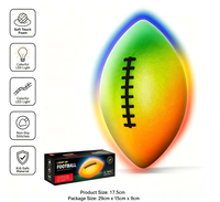 Ballon de football américain lumineux à LED, ballon de rugby en PVC qui brille dans le noir, jouet de sport pour enfants, camping en plein air, plage, fête