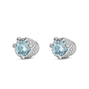 Clip-on Earrings Maldives Blue Dragon Claw Freshwater Blue Magnetic Ear Cartilage Clip Design Geometric Tibetan Silver Party - Product Image 5