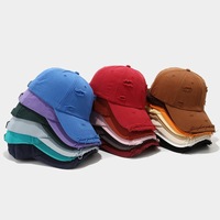 Gorra de Béisbol Vintage Desgastada de Algodón Lisa sin Estructura Estilo Papá con Logo Personalizado al por Mayor