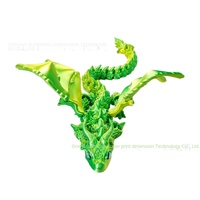 Verre transfrontalier impression 3D grande corne Dragon jouet ornements modèle fait à la main Cool amusant créatif exquis mode jouer 1/12 échelle