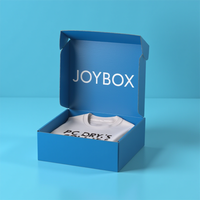 Boîtes d'emballage de luxe personnalisées en carton ondulé pour t-shirts, vente en gros, noires, pour vêtements et t-shirts