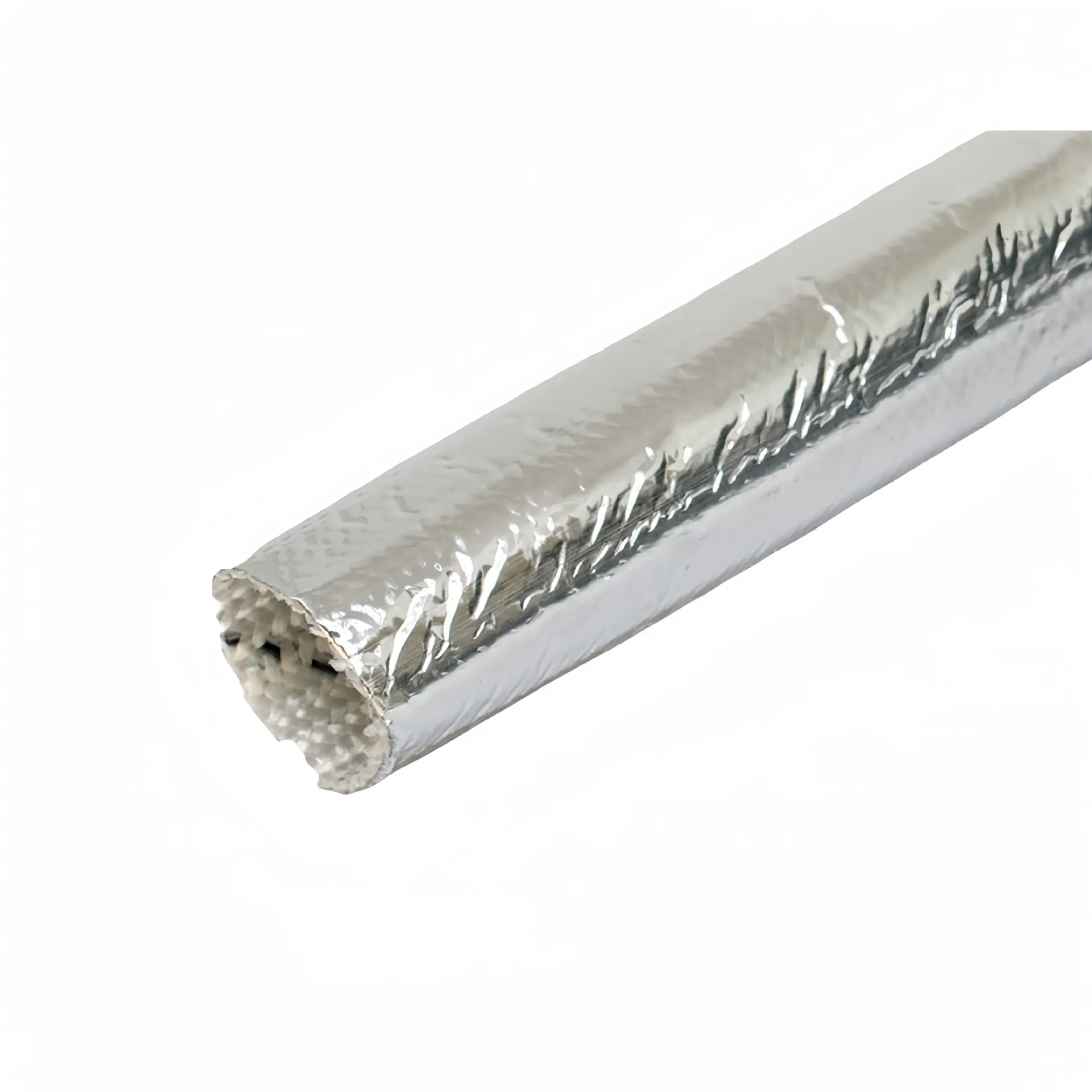 Высокотемпературные огнестойкие кабельные втулки, самокатные алюминиевые фольгированные Стекловолоконные полиэфирные серебряные кабельные оболочки