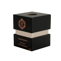 Boîte de vernis à ongles en gel carrée noir et or rose avec trou supérieur, design personnalisé, emballage de beauté haut de gamme