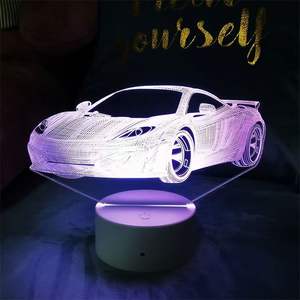 Lampe de chambre à coucher 3D Illusion Cartoon Lampe décorative lumineuse Anime Affichage Led Lampes de chambre Bureau 3d Visual Acrylique Veilleuse pour enfants - Product Image 3