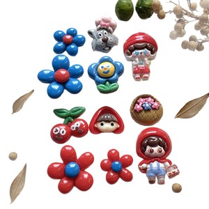 Dijes <span class=keywords><strong>de</strong></span> resina Flor <span class=keywords><strong>azul</strong></span> <span class=keywords><strong>Caperucita</strong></span> Roja Dibujos animados <span class=keywords><strong>Cuento</strong></span> <span class=keywords><strong>de</strong></span> hadas Decoración Diy - Product Image 5