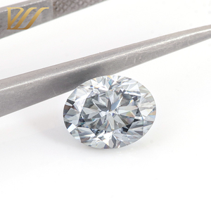 Diamant synthétique moissanite de couleur gris clair, taille ovale brillante, 5x7 mm, poli, en <span class=keywords><strong>vente</strong></span> - Product Image 3