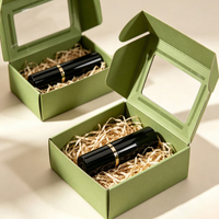 Boîte d'emballage personnalisable recyclable avec fenêtre pour cosmétiques, huiles essentielles, crème pour les yeux, fond de teint liquide, rouge à lèvres, carton