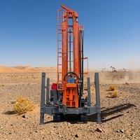 Machine de forage de puits à double fonction eau et air 350m, pour l'extraction d'eau dans les roches montagneuses