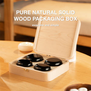 El nuevo listado Spa Hot Massage Stone Deluxe Natural Stone Plus Caja de madera Masaje Stone Set - Product Image 4