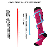 Nylon Spandex Sports Running Nurses 20-30 MmHg Chaussettes de compression