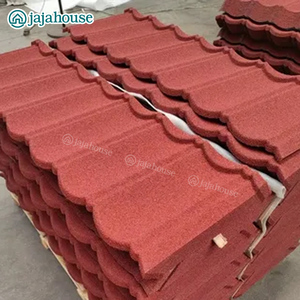Tuile de toiture en métal revêtue de pierre, anti-bruit, avec surface granulée naturelle pour toit de villa - Product Image 2