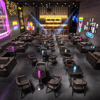 Café-Bar-Möbel Nachtclub KTV Metall-Sitzgruppen Stühle LED-Würfeltisch Barhocker Shisha-Lounge Outdoor Umweltfreundliches Bar-Set
