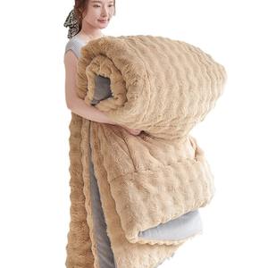 <span class=keywords><strong>Lapin</strong></span> polaire hiver couette épaissie flanelle lait polaire couette noyau peluche corail polaire couverture pas cher literie - Product Image 5