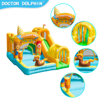 Château gonflable intérieur/extérieur pour enfants, combo château gonflable, château de saut, structure de jeu avec toboggan et piscine à balles
