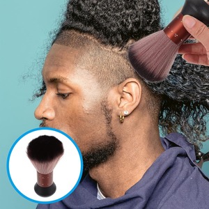 Spazzola per Capelli Hadiyah Beauty in Morbida Pelliccia Sintetica Marrone, Pennello per Collo e Trucco Viso - Product Image 4