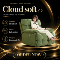Fauteuil pivotant multifonctionnel moderne et minimaliste pour la maison, convertible en lit, inclinable et à bascule, avec revêtement en tissu artistique