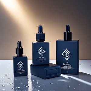 Custom Label 15ml 1oz 30ml 50ml 100ml Clear Square Glass Dropper <b>Bottle</b> With Black Gold Dropper - Product Image 3