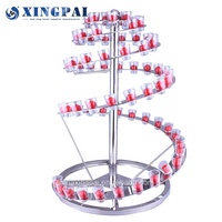 XINGPAI hôtel banquet équipement mariage en acier inoxydable rotatif tasse fruits cocktail arbre riser restauration stand pour affichage de la nourriture