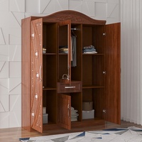 Armoire de chambre en bois de 1500 mm avec 3 portes, meuble de rangement, ensemble de meubles de chambre à coucher grand format