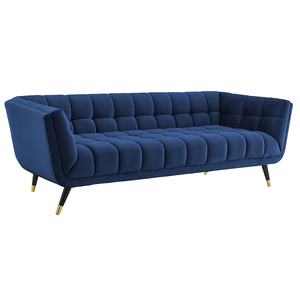 Canapé SUKE moderne de style mid-century, confortable, en daim, avec accoudoirs, pour salon, chambre, appartement et bureau, 3 places - Product Image 5