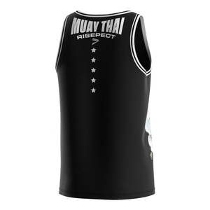 Ensemble d'uniformes de boxe Muay Thai personnalisés de qualité supérieure, respirants, par sublimation, T-shirt personnalisé, gilets pour hommes de haute qualité, vêtements de sport - Product Image 4