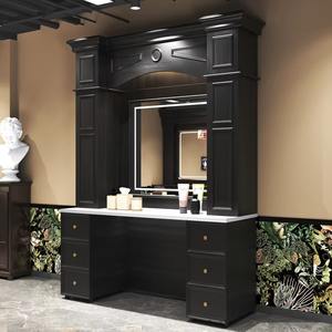 Station de miroir de salon durable, meubles de salon commerciaux modernes multifonctionnels en <span class=keywords><strong>bois</strong></span> pour <span class=keywords><strong>centre</strong></span> <span class=keywords><strong>commercial</strong></span> et hôtel, salon de coiffure et de beauté - Product Image 5
