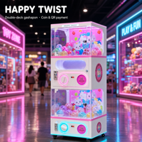 Machine à capsules Gacha personnalisable de haute qualité avec lumières clignotantes, jeu d'arcade à monnayeur