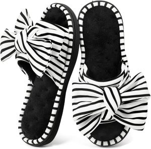 Sandalias de Mujer con Punta Abierta, Forro de Piel Sintética, Transpirables, con Suela de Espuma Viscoelástica EVA, para el Hogar, Primavera, Verano y Otoño - Product Image 3