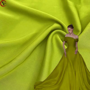 Tela de Satén <span class=keywords><strong>Italiano</strong></span> Duchess de Seda, Color Sólido, Super Suave, con Spandex Tejido, para Vestidos de Mujer, al por Mayor - Product Image 1