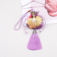 Fabricant Duanwu Festival Artemisia Sachet Vide Sac Portable Brodé Pendentif Hanfu Accessoire Remplissable avec Fleurs Séchées