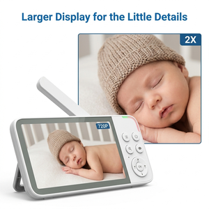 KT564L 2.4G Non-<b>WiFi</b> Baby Monitor 5 Inch IPS Screen 720P Wireless Video <b>Camera</b> Auto Night Vision VOX Lullaby Privacy Protection - Product Image 3