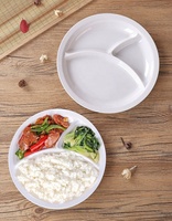 Vaisselle de restaurant commerciale 11.5 pouces 3 compartiments régime divisé assiette en mélamine