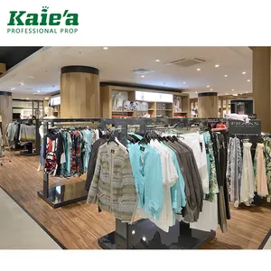 Pakaian Menampilkan Ide-ide Mall Pakaian Kios Gantung Merchandise Rak Display untuk Pakaian