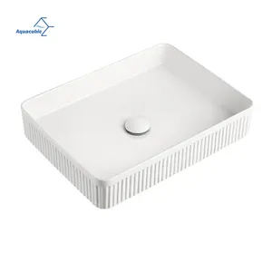 High End Decoration Ceramic Cabinet Basin Customizable Countertop Vessel Sink Lavabo Rectangular Bathroom Sinks