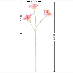 Conjunto de 3 Peças de Flores de Lírio Artificial Feitas à Mão para Decoração de Casamento Flores de Seda com Toque Real - Product Image 6