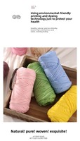 Grands rouleaux de bandes de tissu teint en polyester/coton à haute élasticité pour tricot à la main, pantoufles, paniers de rangement, artisanat DIY
