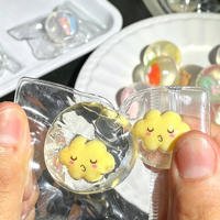 Jouet sensoriel anti-stress mignon et transparent en forme de dessin animé, mini jouet Kawaii à presser pour les tout-petits et les enfants