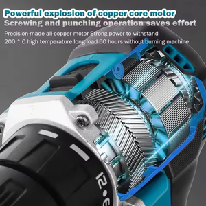 Perceuse sans fil <span class=keywords><strong>Makita</strong></span> BL Motor 18V avec batterie au lithium, mandrin sans clé, pour menuiserie, décoration intérieure, réparation de matériel - Product Image 4