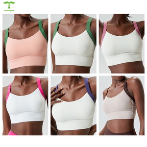 Sujetador deportivo de entrenamiento integral de Color personalizado de fábrica, soporte a prueba de golpes, almohadilla para el pecho, espalda cruzada, Sujetador deportivo para mujer - Product Image 6