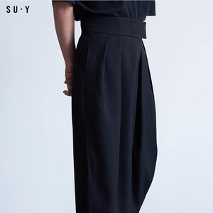 Taille haute jambe droite en trois dimensions mode pantalon radis jambe large design sens du pantalon <span class=keywords><strong>Harun</strong></span> - Product Image 6