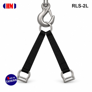 Two Leg Lifting Sling Forged <b>Hook</b> D Ring Polyester Webbing Rigging Sling OEM ODM Manufacturer Taiwan - Product Image 4