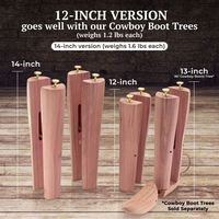 Arbre à chaussures en cèdre rouge américain, réglable 12 \ "14 \", pour chaussures de protection.
