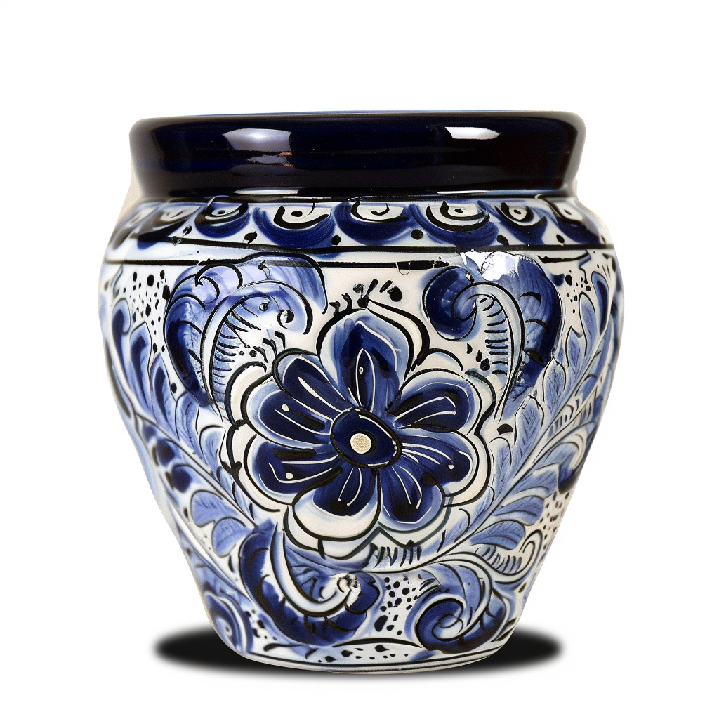 Toddmomy Macetero De Porcelana Azul Y Blanca Maceta De Loto Pequeña