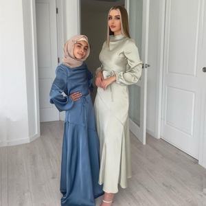 SIPO abito in raso moda musulmana <span class=keywords><strong>Hijab</strong></span> Abaya tinta unita Dubai <span class=keywords><strong>turchia</strong></span> Maxi abiti per le donne <span class=keywords><strong>vestiti</strong></span> modesti islamici - Product Image 6