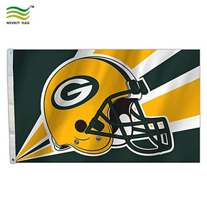 3x5ft โพลีเอสเตอร์ดาวและลายสีเขียวอ่าว Packers ธง - Product Image 1