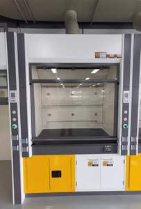 <span class=keywords><strong>Hotte</strong></span> de laboratoire en acier avec armoire de stockage <span class=keywords><strong>sous</strong></span> protection pour produits inflammables et grille de titration intégrée - Product Image 2