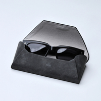 Vente en gros Nouveau style Etui à lunettes de soleil Etuis à lunettes pliants Boîte d'emballage Etui à lunettes de soleil personnalisé en PU