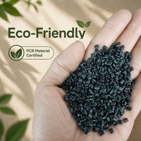Black PCR PP Granules Prime Grade Sustainable Plastic Pellets GRS Certified High Strength High Flow MFI 8-12 for Office Chair