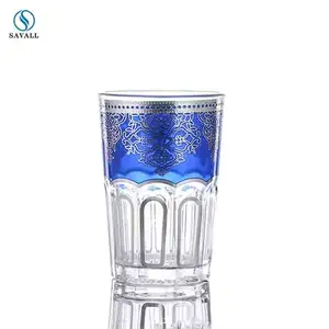 Savall-taza de vidrio HoReCa para té, Copas de pared gruesa, estilo marroquí, delicadas, venta al por mayor